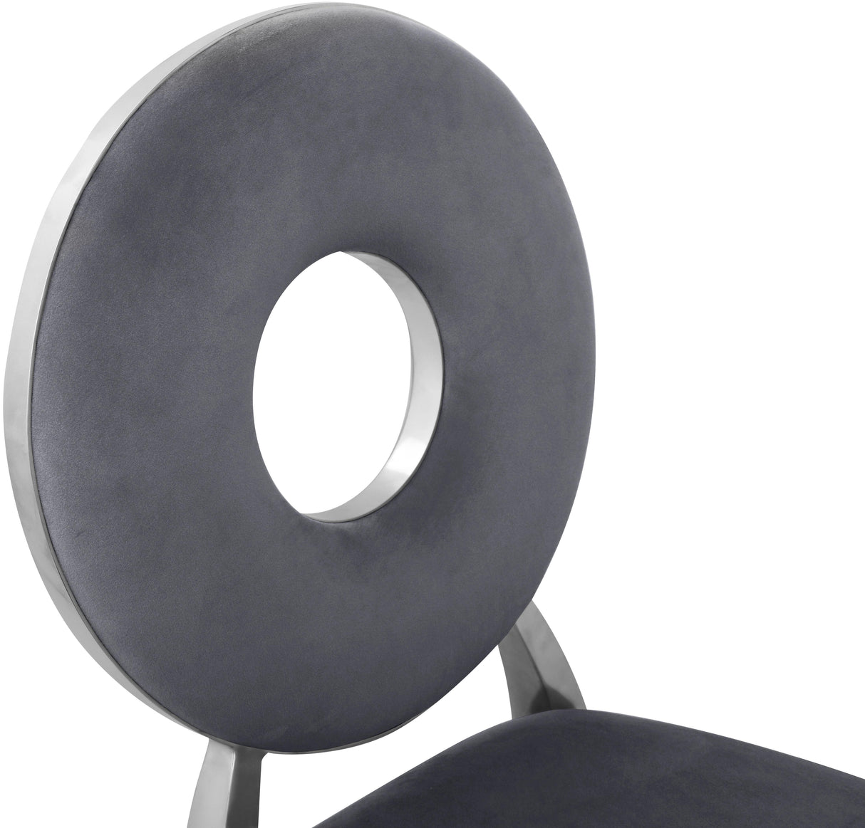 Carousel Grey Velvet Dining Chair - galleria furniture outlet