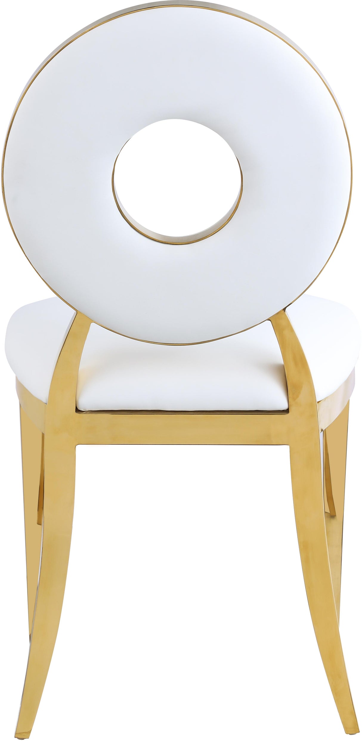 Carousel White Faux Leather Dining Chair - galleria furniture outlet