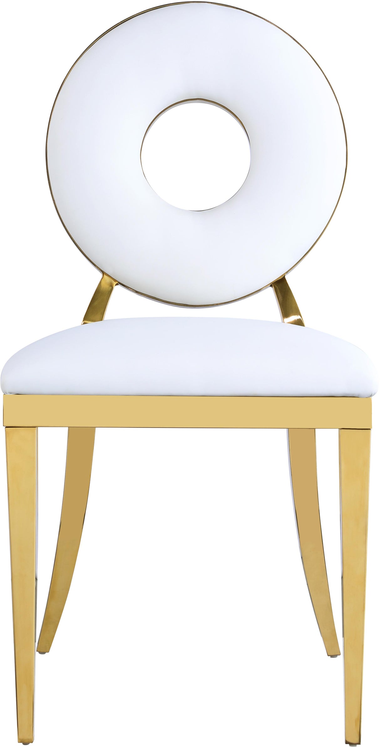 Carousel White Faux Leather Dining Chair - galleria furniture outlet