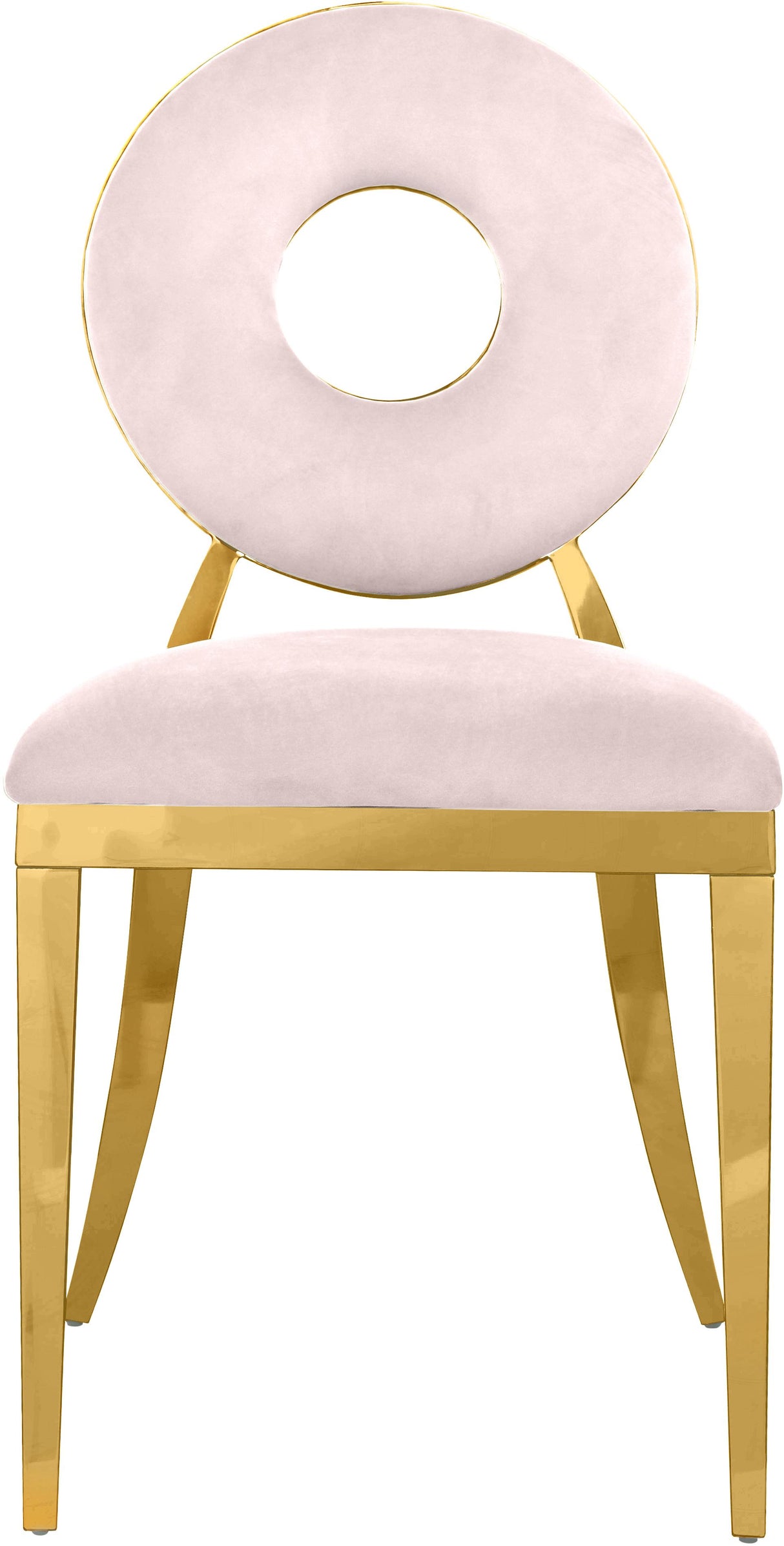 Carousel Pink Velvet Dining Chair - galleria furniture outlet