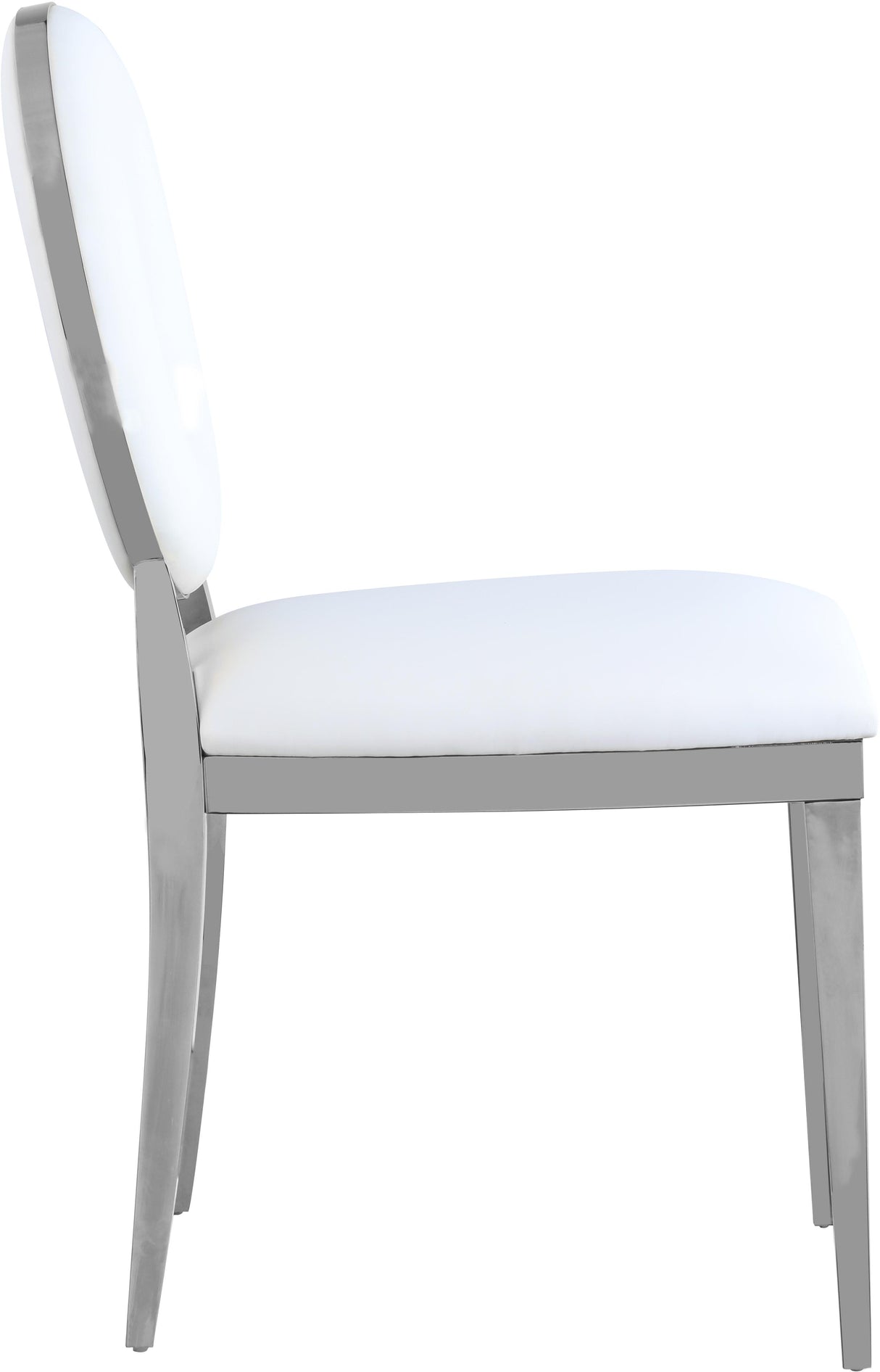 Carousel White Faux Leather Dining Chair - galleria furniture outlet