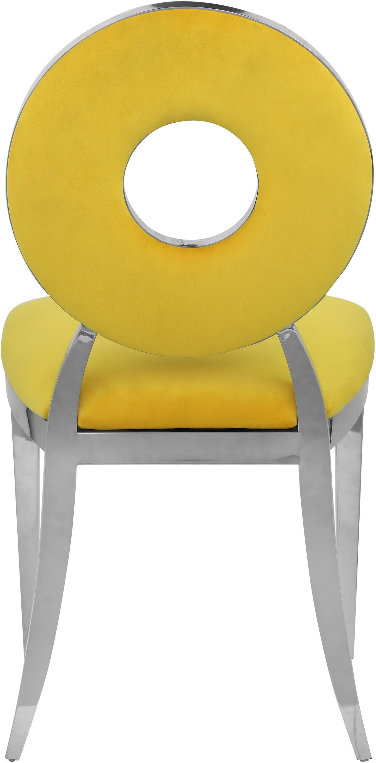 Carousel Yellow Velvet Dining Chair - galleria furniture outlet