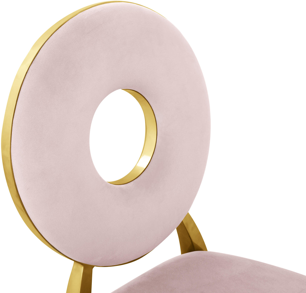 Carousel Pink Velvet Dining Chair - galleria furniture outlet