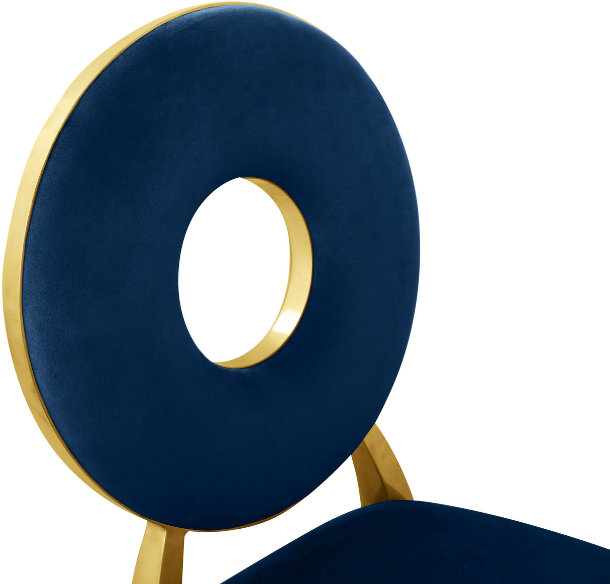 Carousel Navy Velvet Dining Chair - galleria furniture outlet