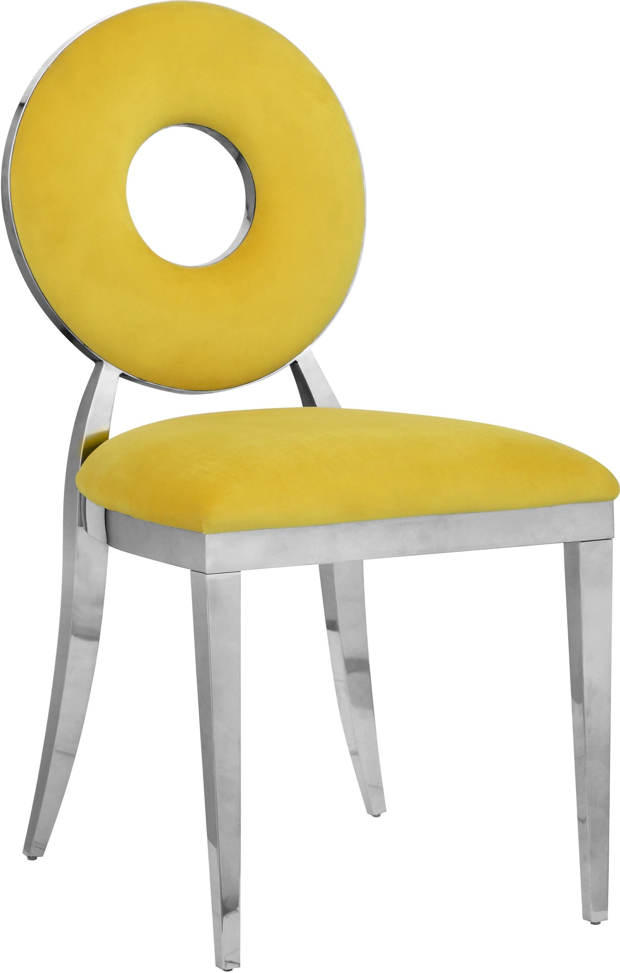 Carousel Yellow Velvet Dining Chair - galleria furniture outlet
