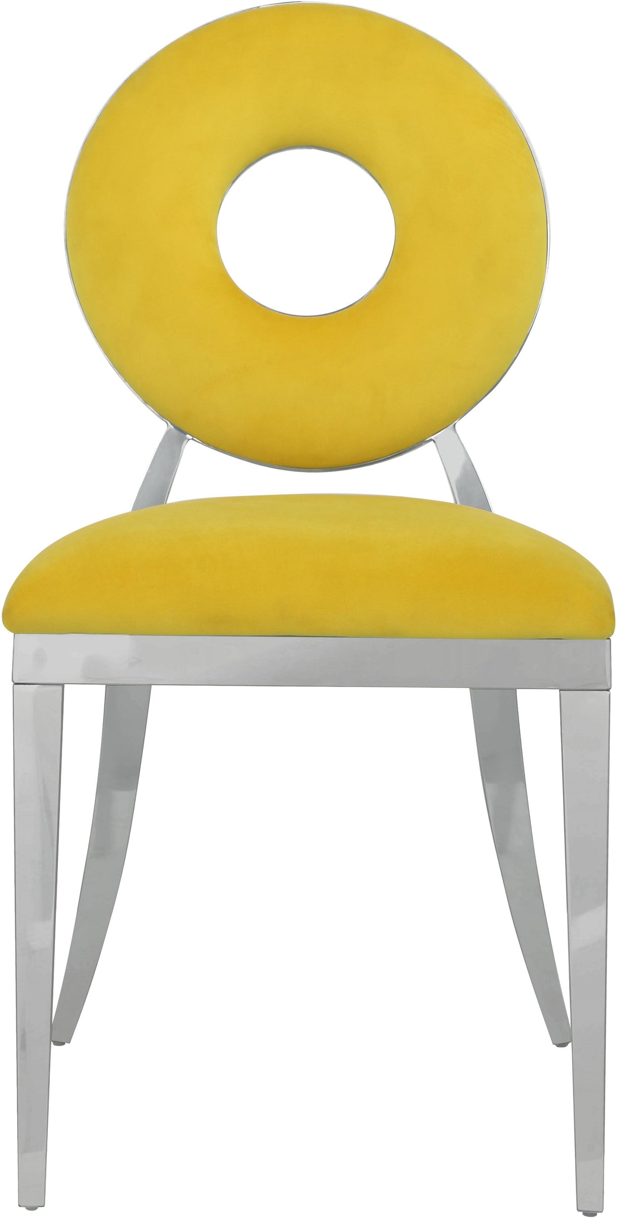 Carousel Yellow Velvet Dining Chair - galleria furniture outlet