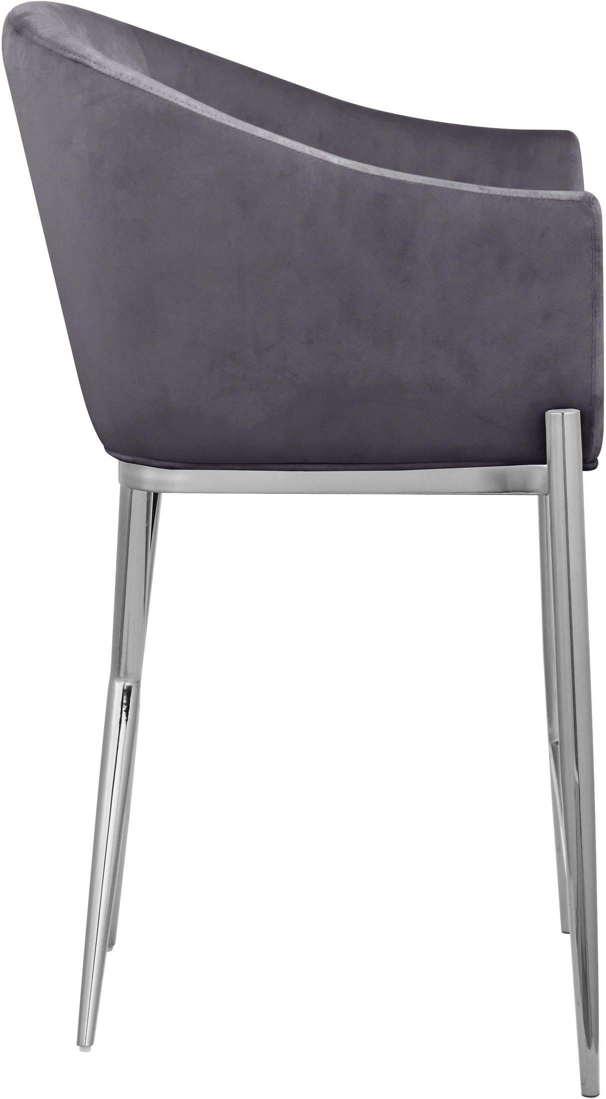 Xavier Grey Velvet Counter Stool - galleria furniture outlet