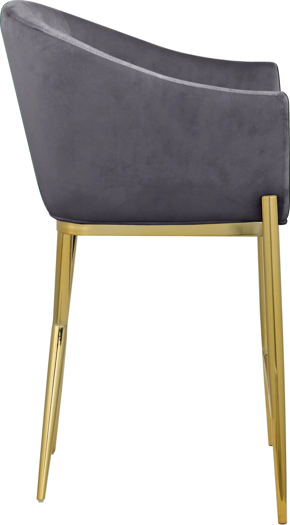 Xavier Grey Velvet Counter Stool - galleria furniture outlet