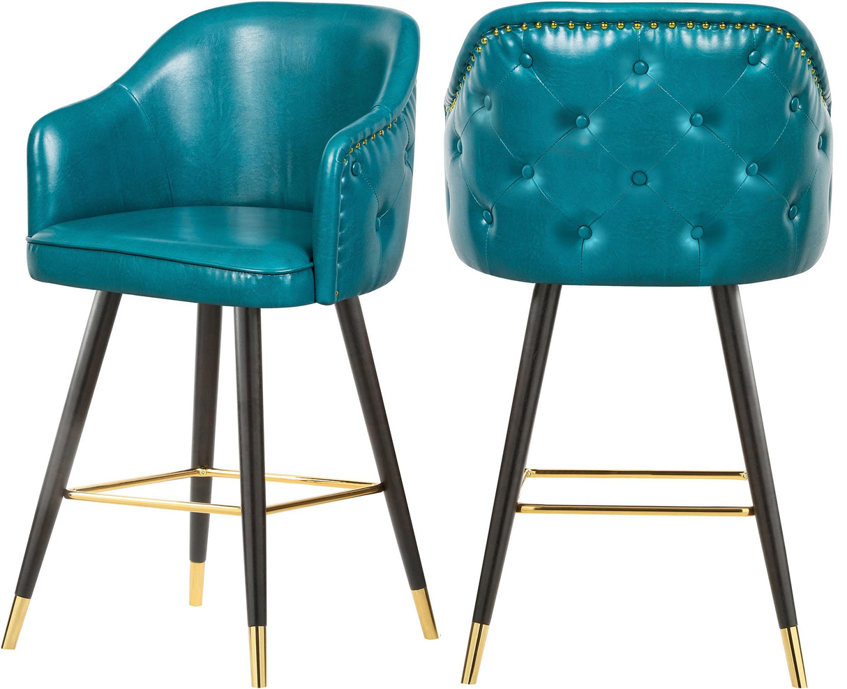 Barbosa Blue Faux Leather Counter/Bar Stool