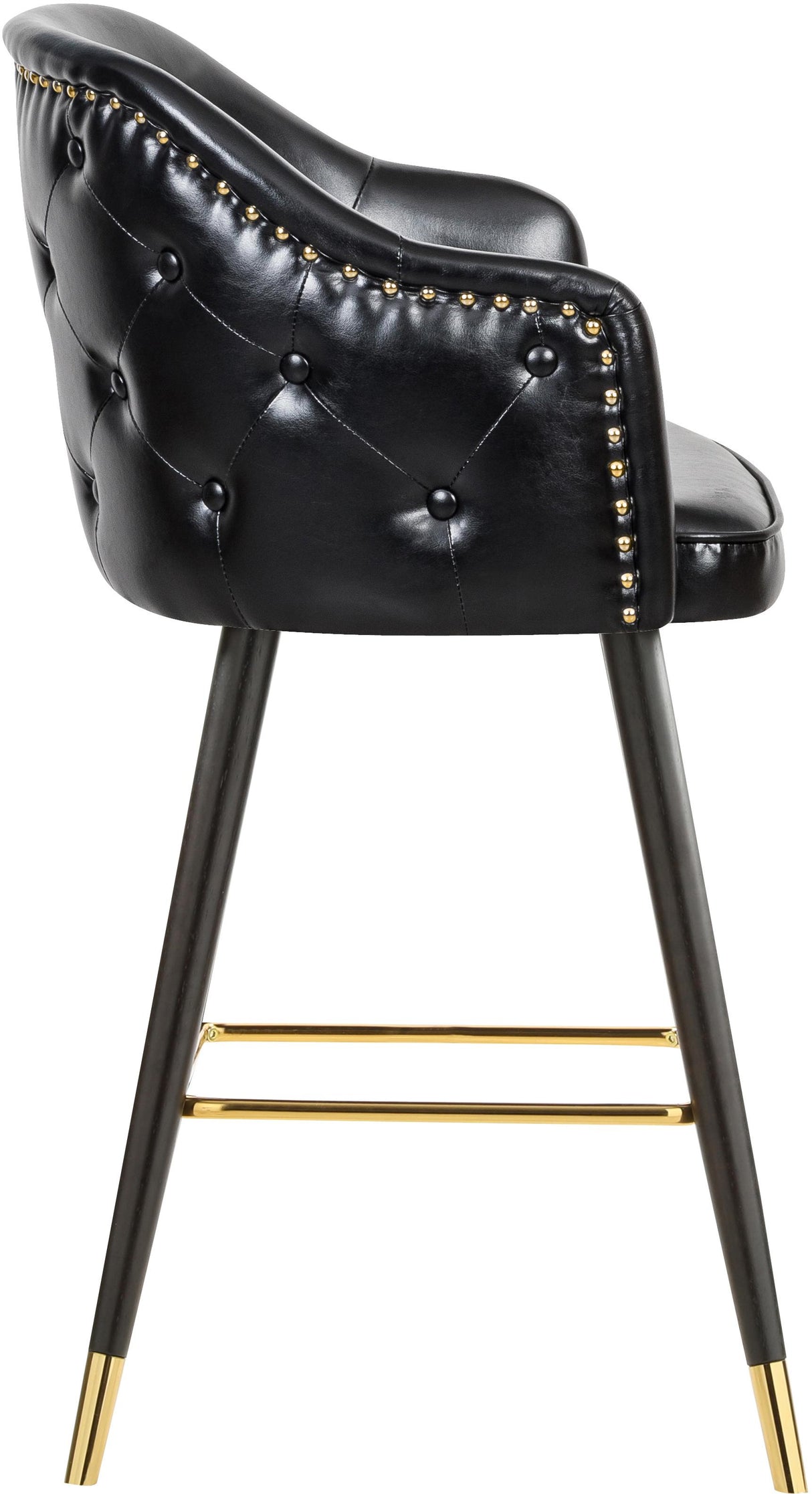 Barbosa Black Faux Leather Counter/Bar Stool - galleria furniture outlet
