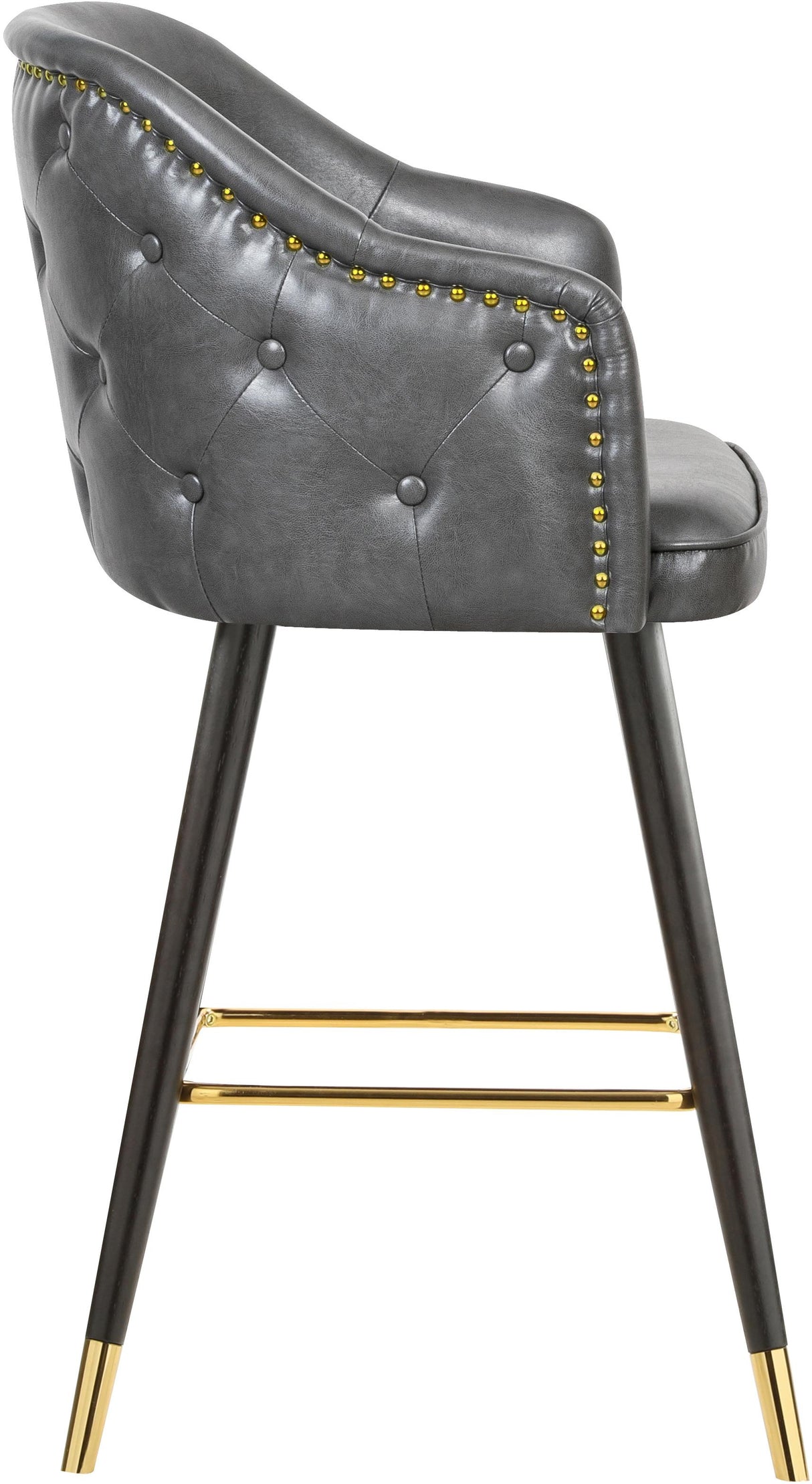 Barbosa Grey Faux Leather Counter/Bar Stool - galleria furniture outlet