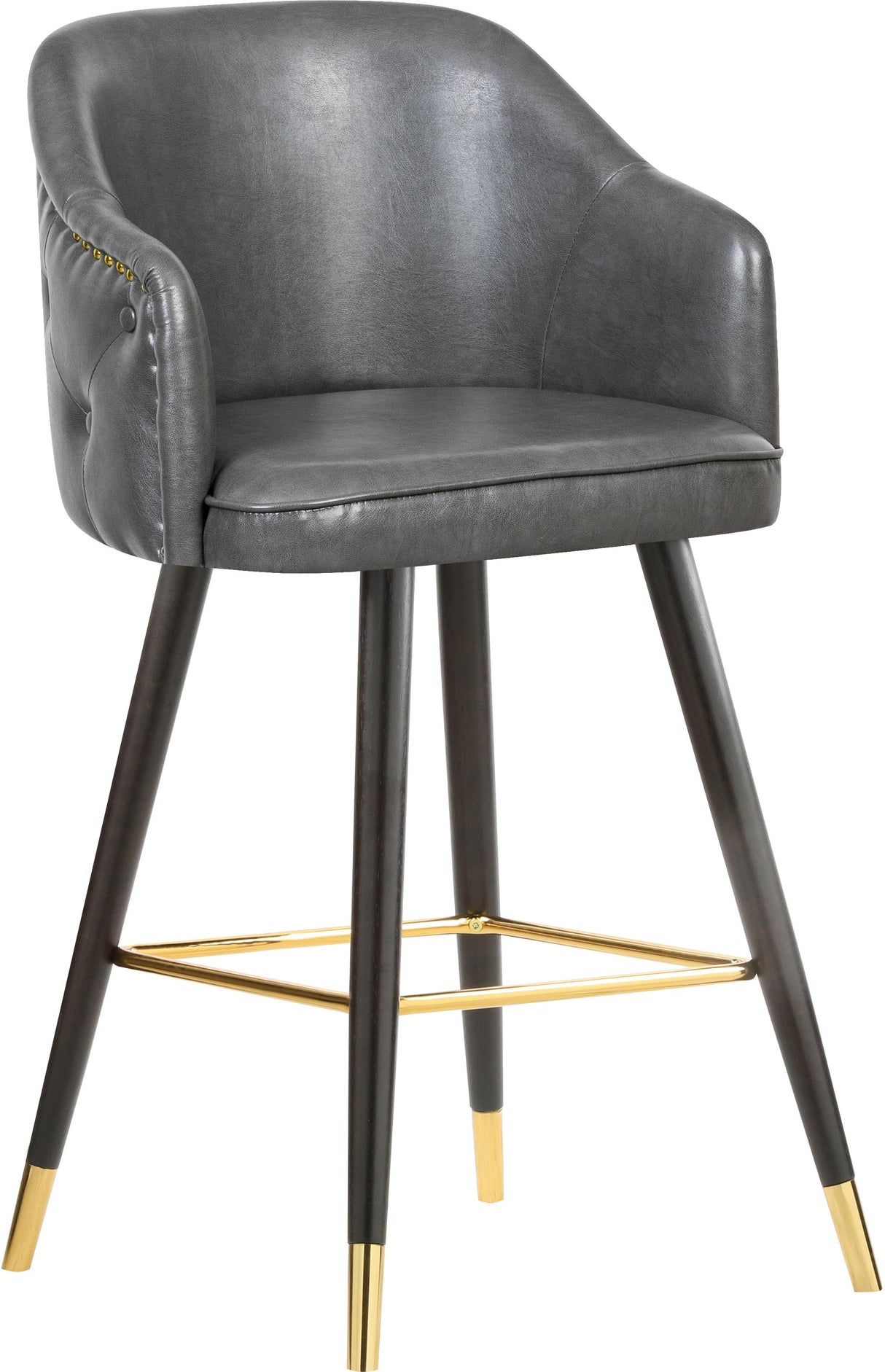 Barbosa Grey Faux Leather Counter/Bar Stool - galleria furniture outlet