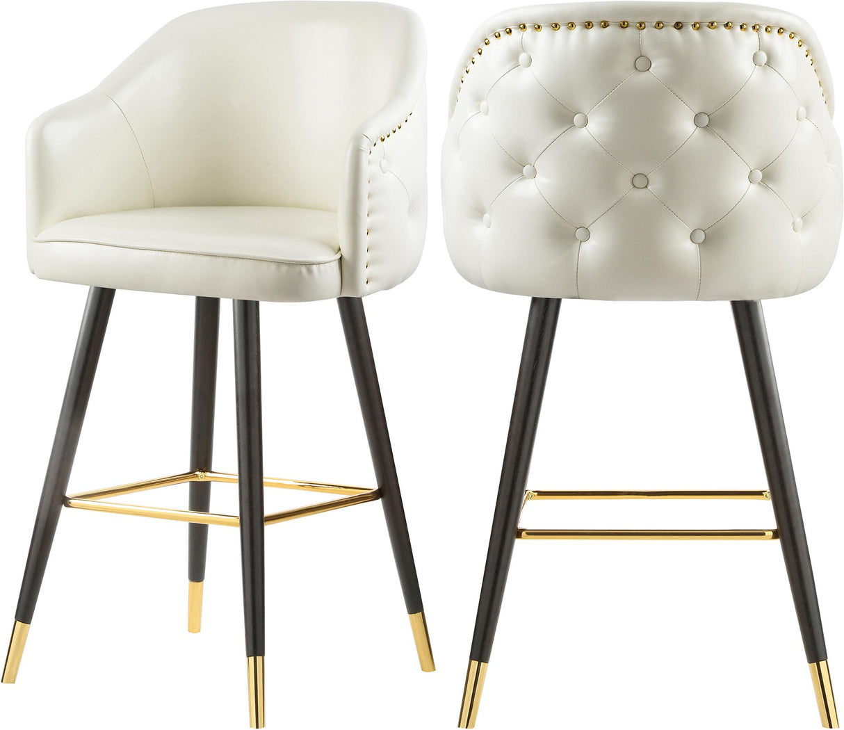 Barbosa White Faux Leather Counter/Bar Stool - galleria furniture outlet