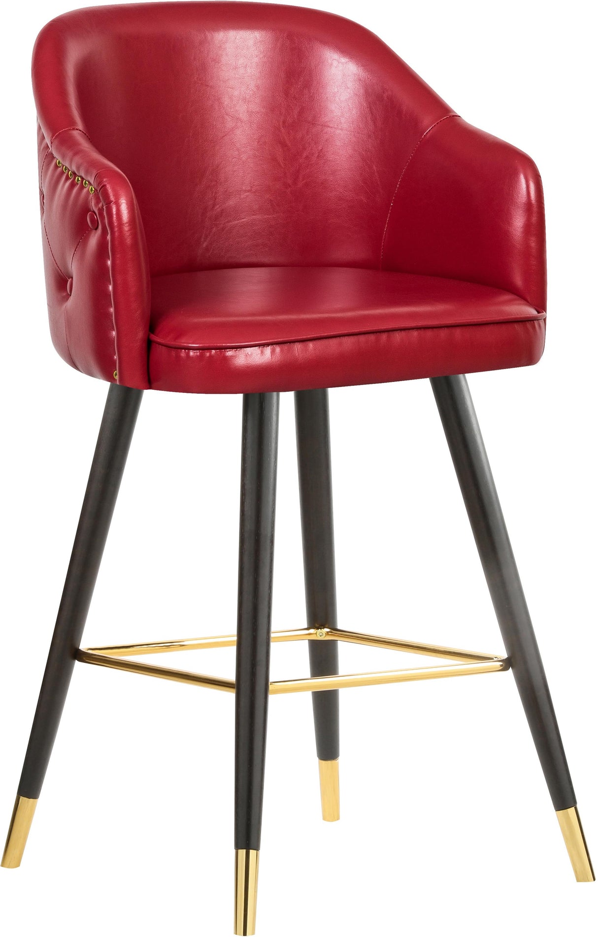 Barbosa Red Faux Leather Counter/Bar Stool - galleria furniture outlet
