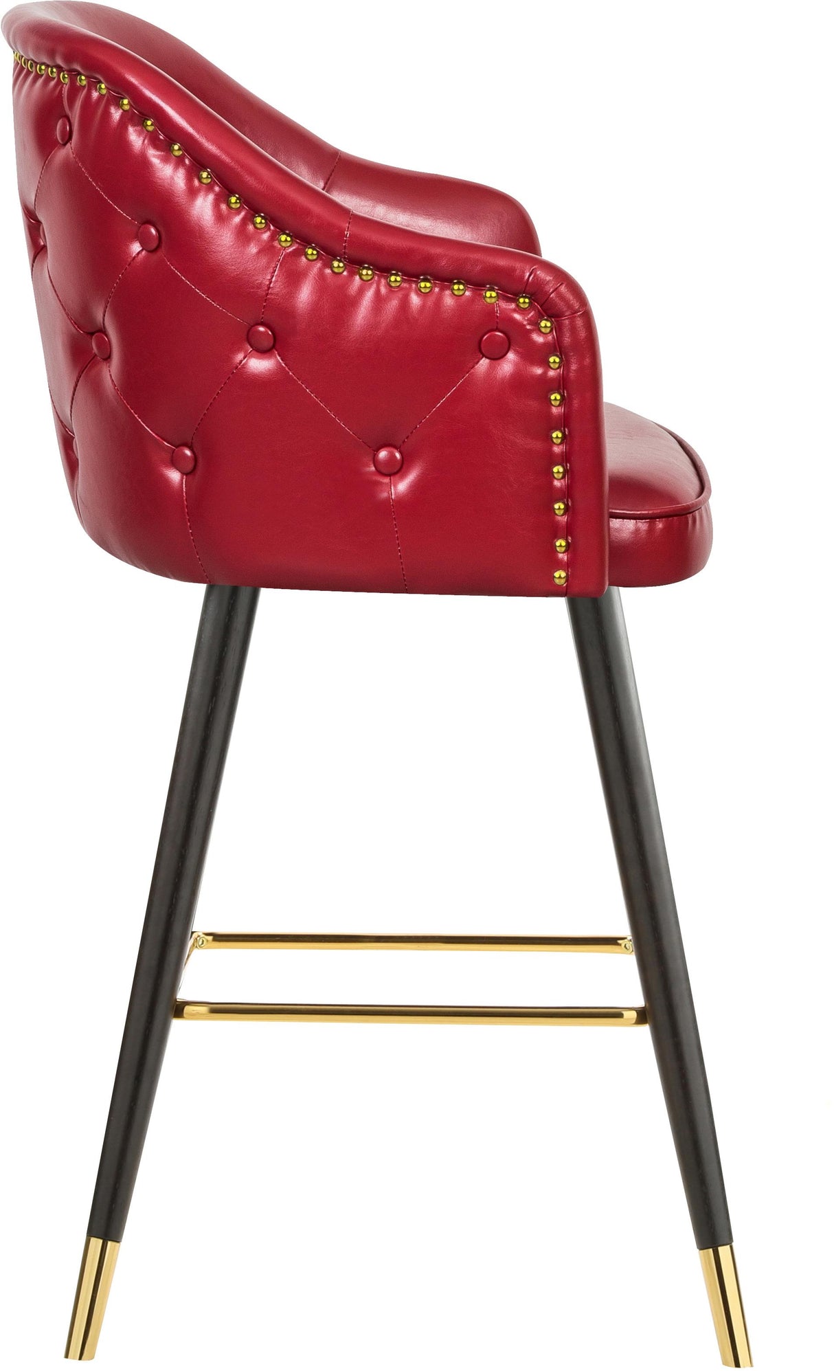 Barbosa Red Faux Leather Counter/Bar Stool - galleria furniture outlet