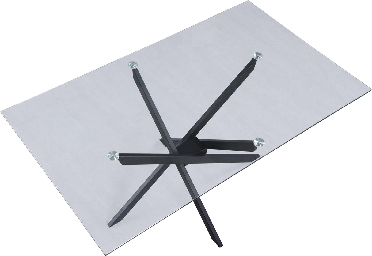 Xander Matte Black Dining Table - galleria furniture outlet