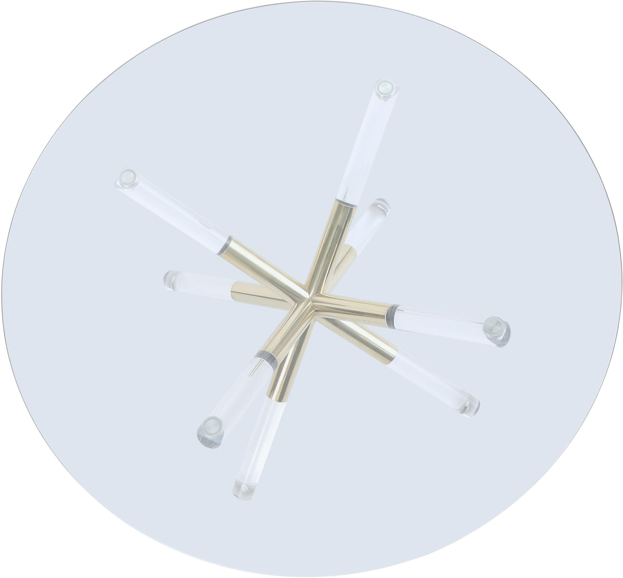 Mercury Acrylic/Gold End Table - galleria furniture outlet