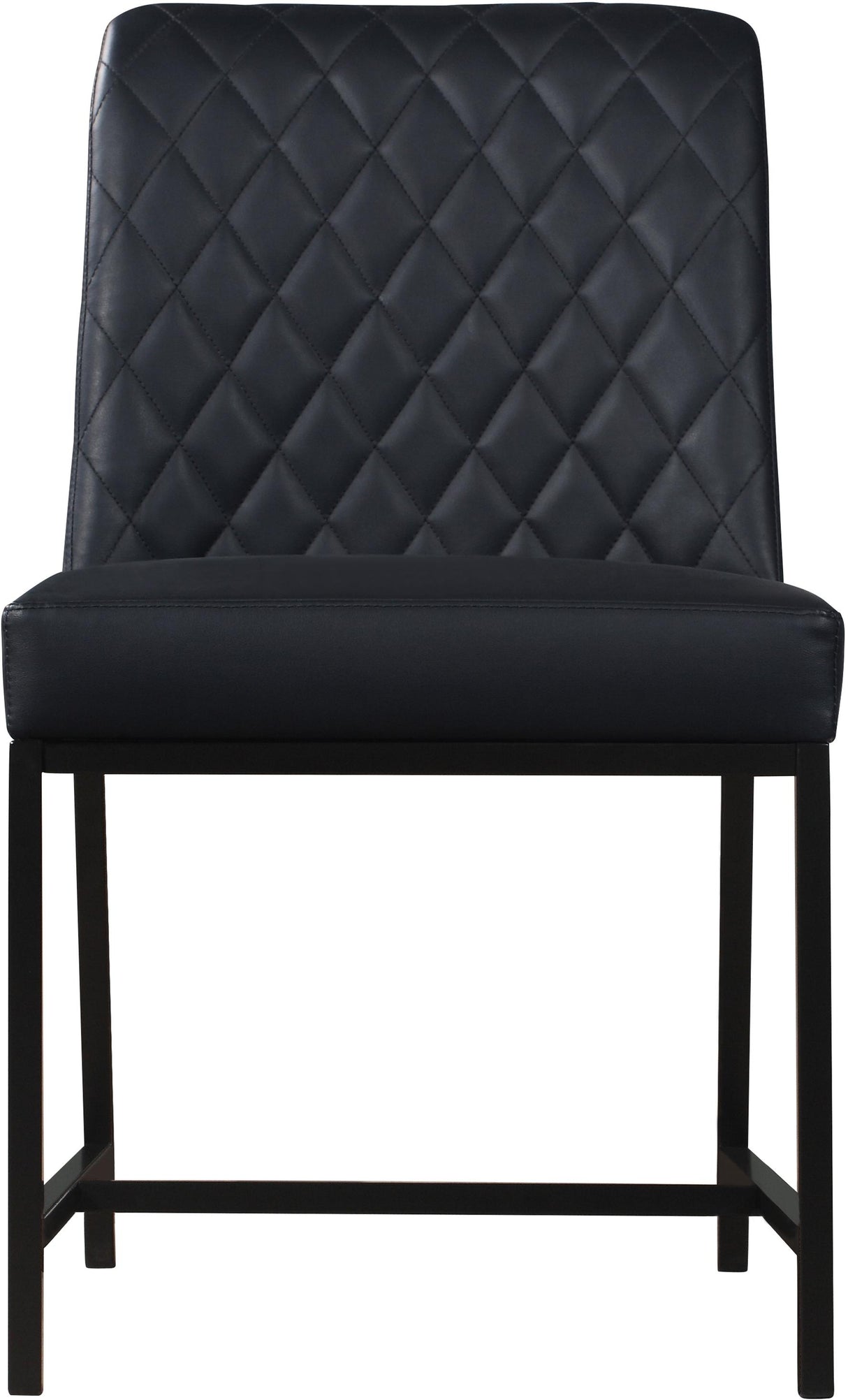 Bryce Black Faux Leather Dining Chair - galleria furniture outlet
