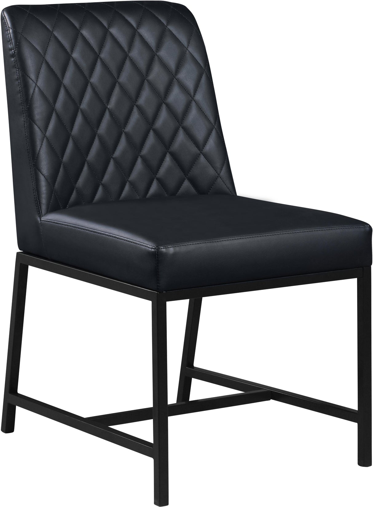 Bryce Black Faux Leather Dining Chair - galleria furniture outlet