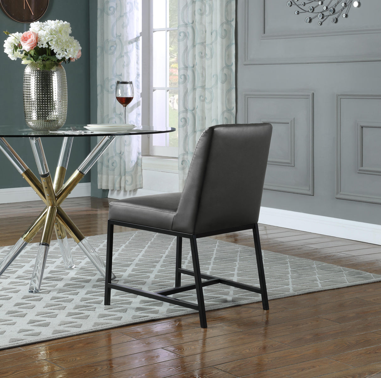 Bryce Grey Faux Leather Dining Chair