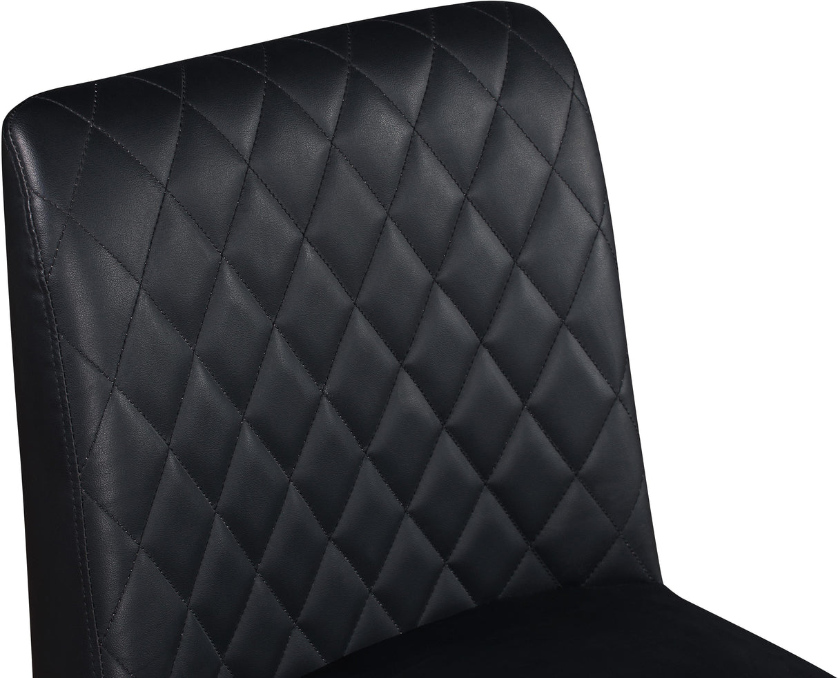 Bryce Black Faux Leather Stool - galleria furniture outlet