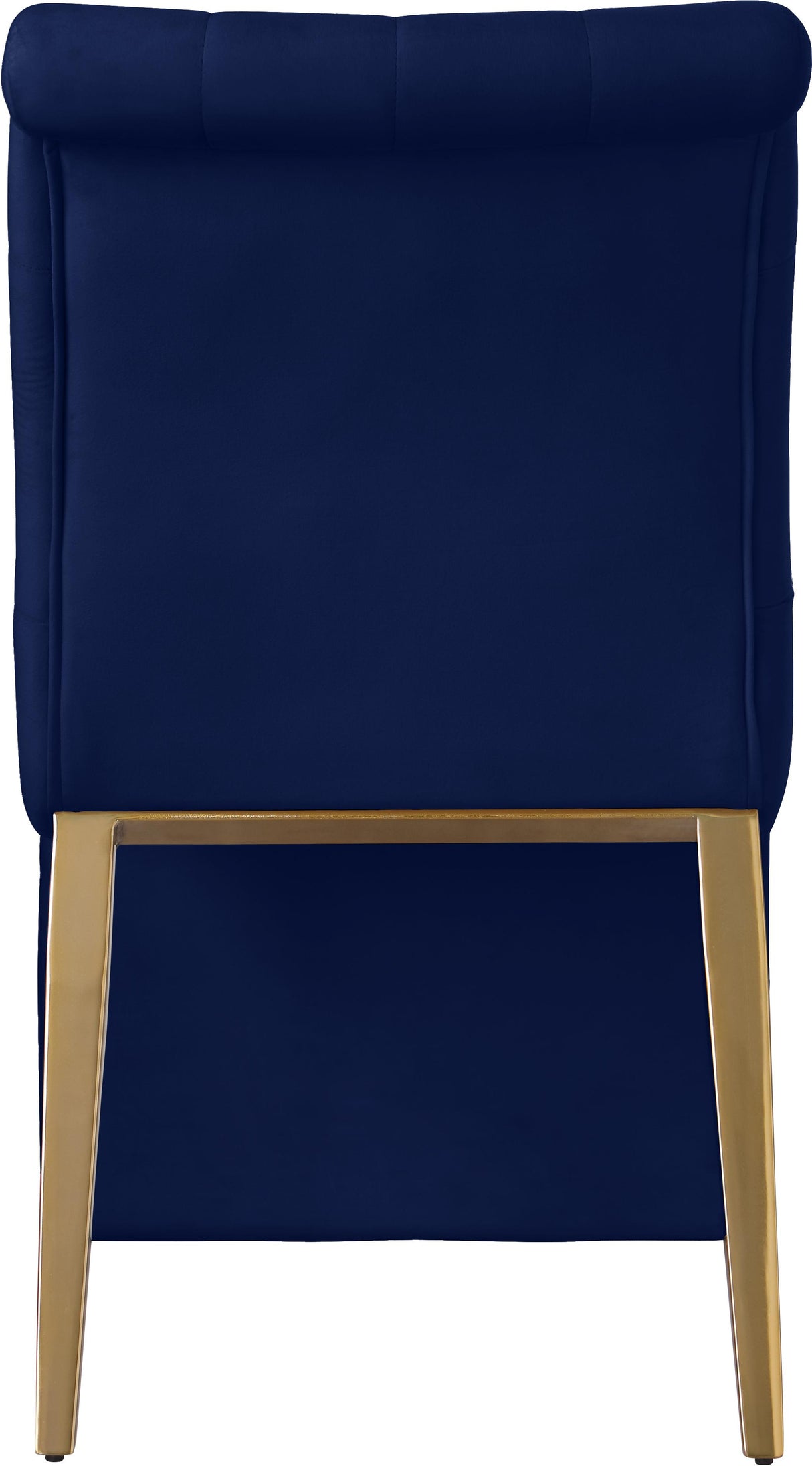 Curve Navy Velvet Dining Chair - galleria furniture outlet