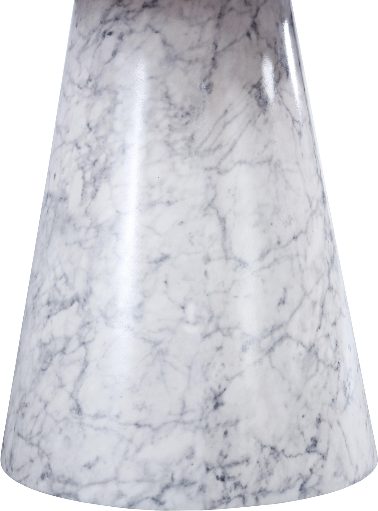 Omni White Faux Marble Dining Table - galleria furniture outlet