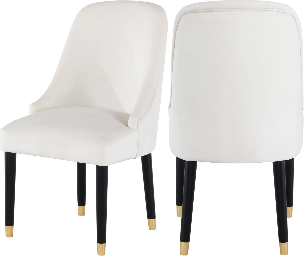 Omni Cream Velvet Dining Chair - galleria furniture outlet