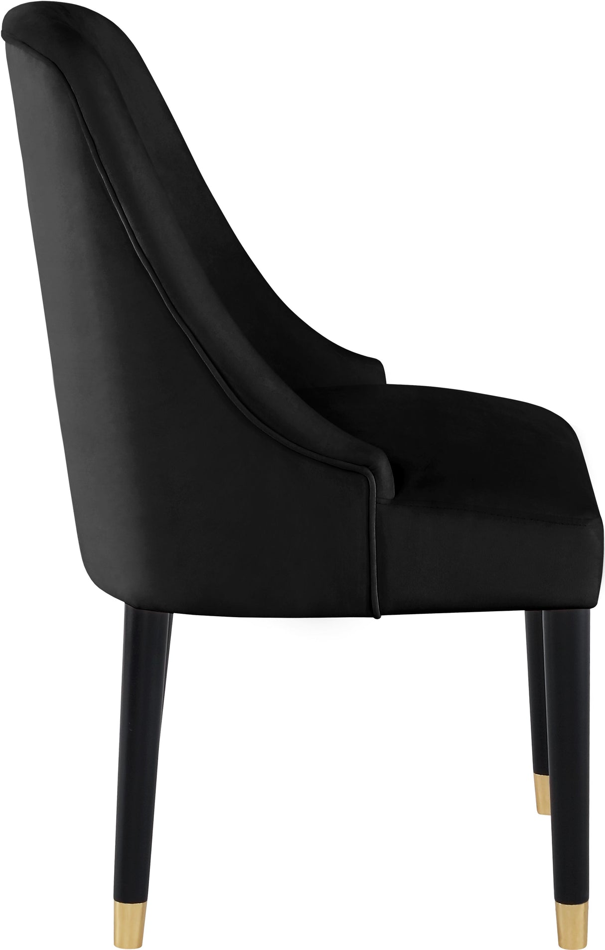 Omni Black Velvet Dining Chair - galleria furniture outlet