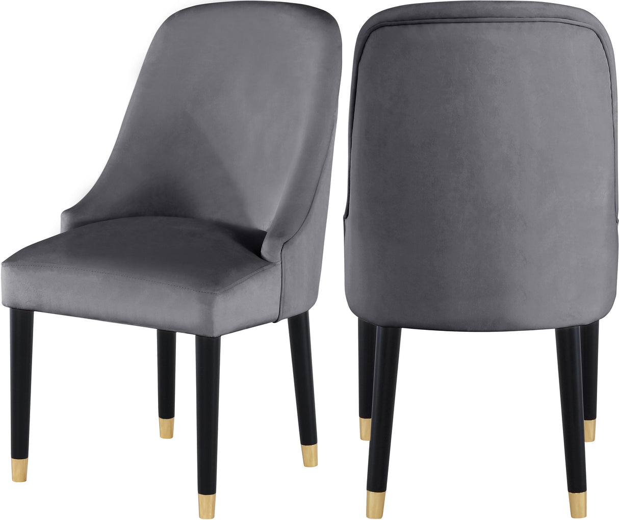 Omni Grey Velvet Dining Chair - galleria furniture outlet