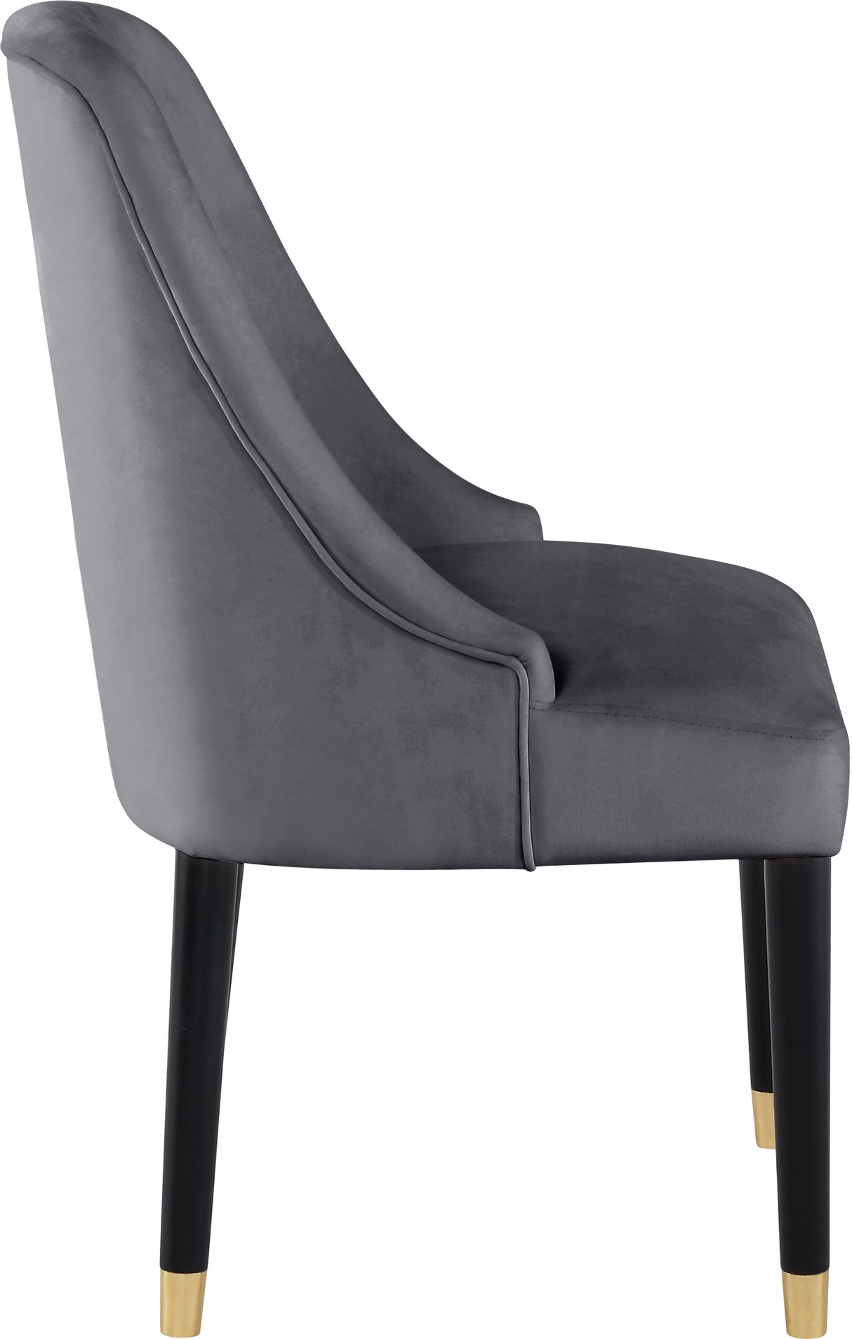 Omni Grey Velvet Dining Chair - galleria furniture outlet