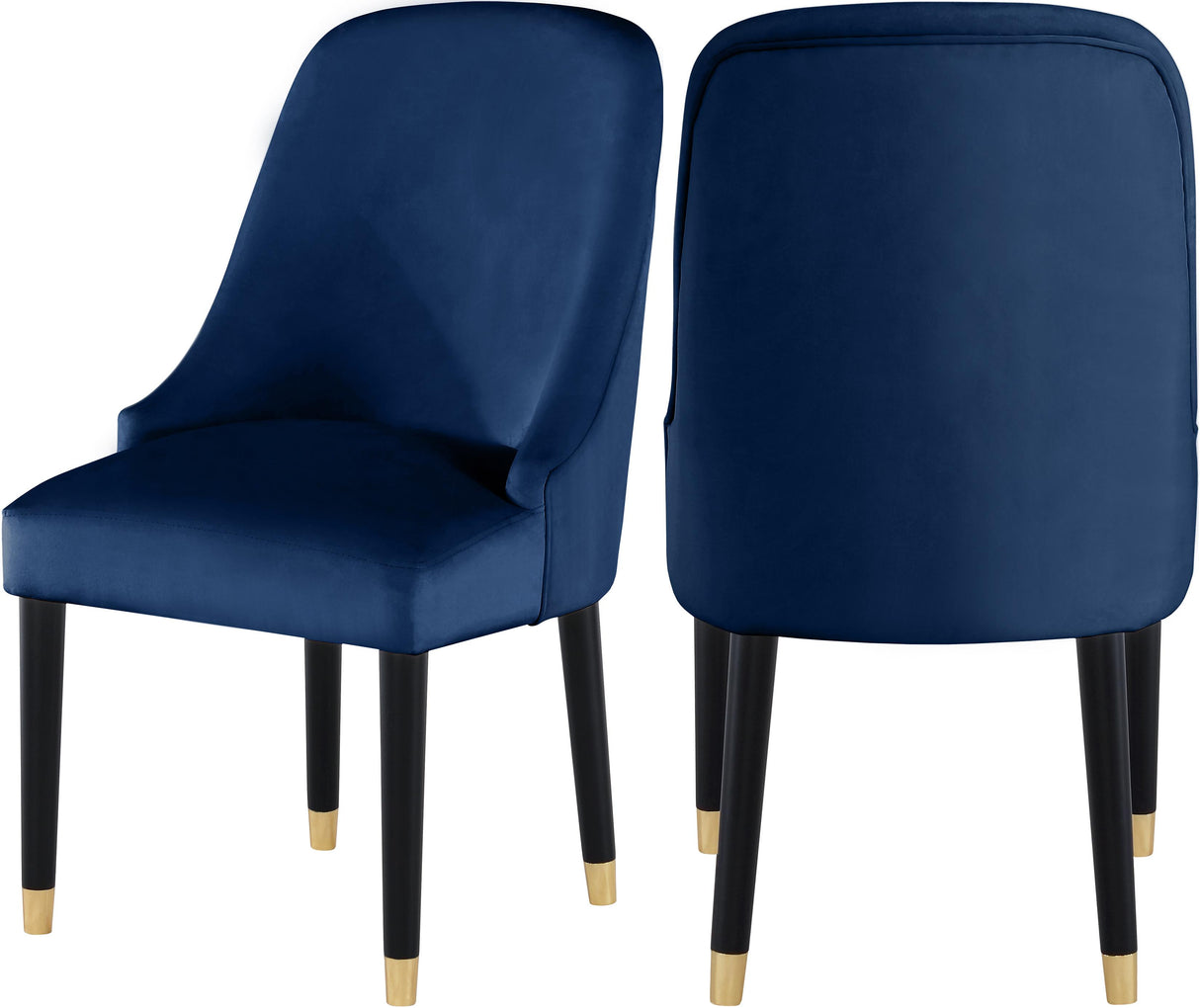 Omni Navy Velvet Dining Chair - galleria furniture outlet