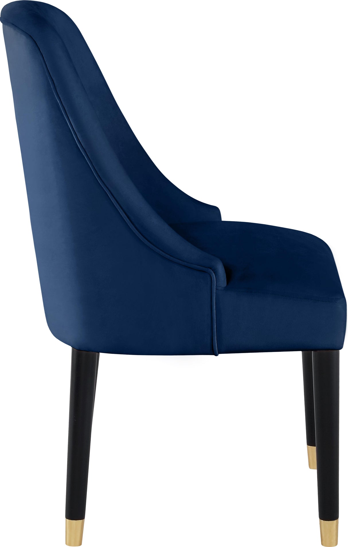 Omni Navy Velvet Dining Chair - galleria furniture outlet