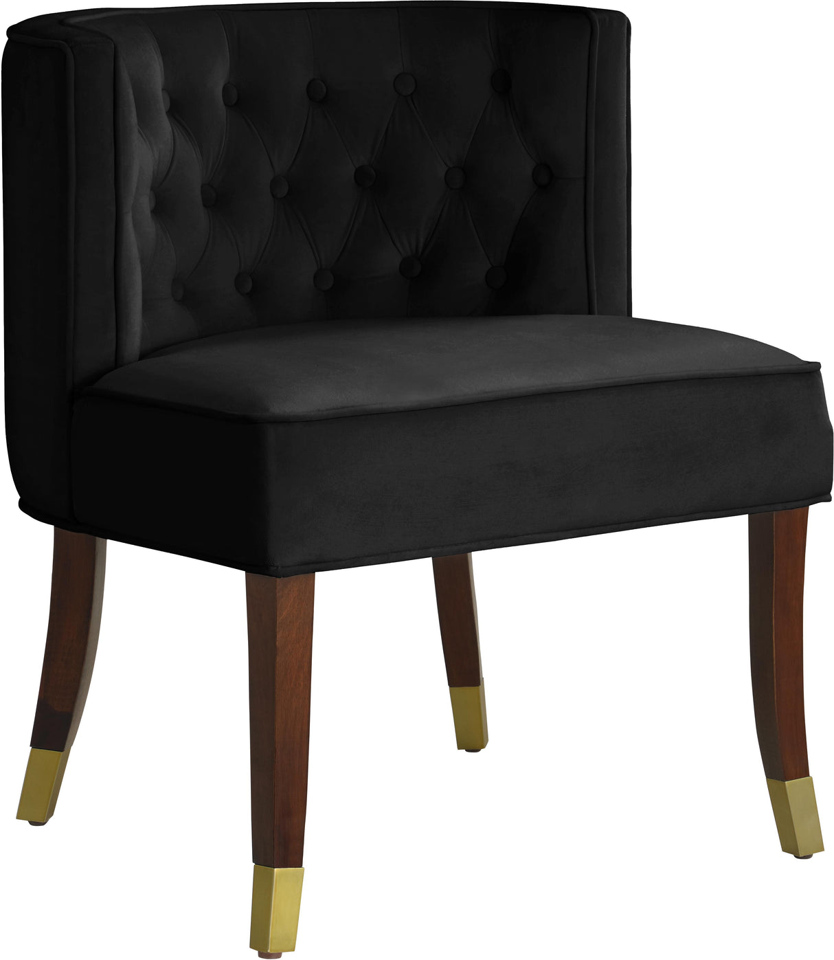 Perry Black Velvet Dining Chair - galleria furniture outlet