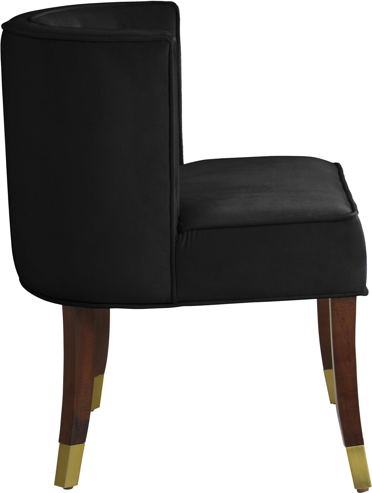 Perry Black Velvet Dining Chair - galleria furniture outlet
