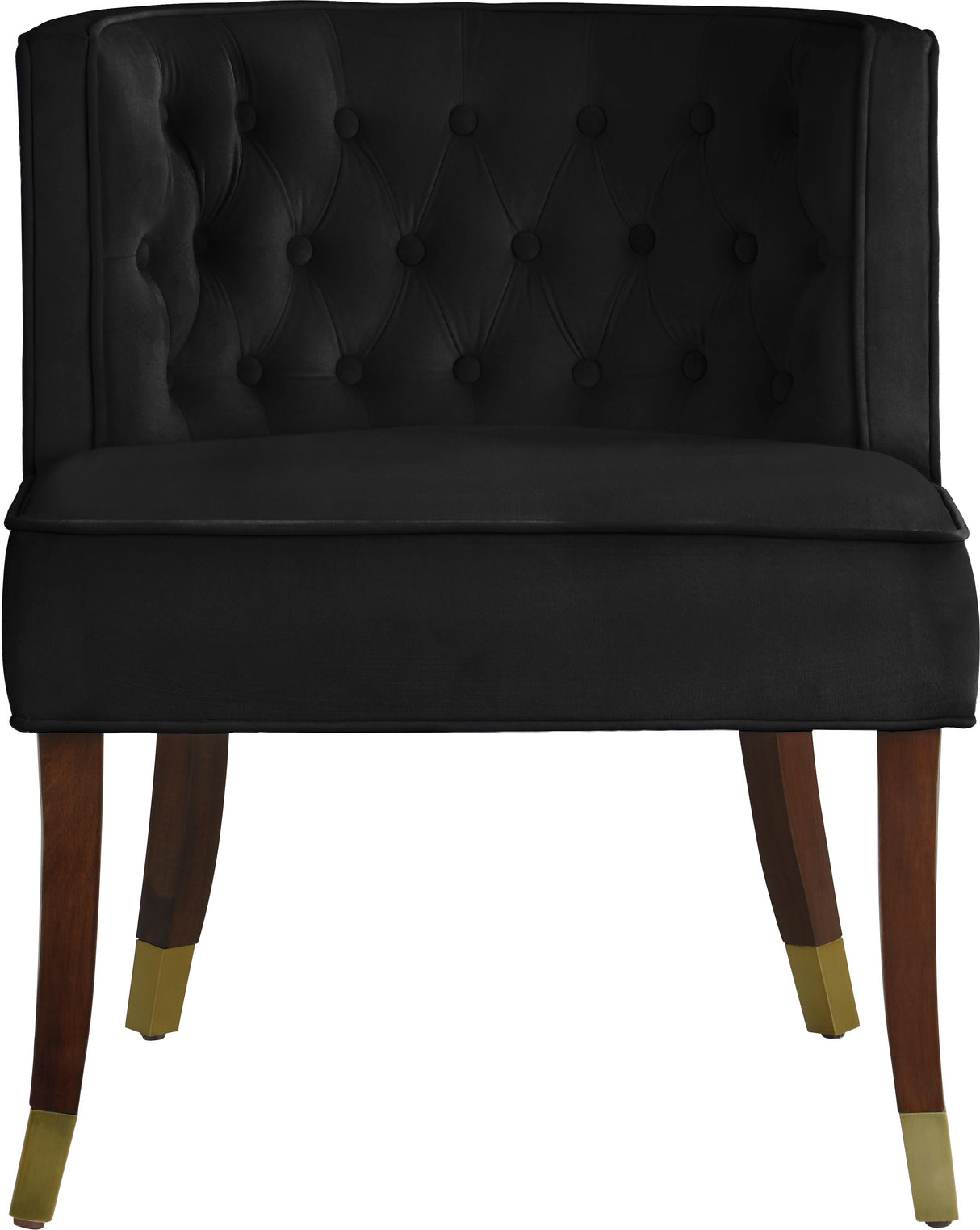 Perry Black Velvet Dining Chair - galleria furniture outlet