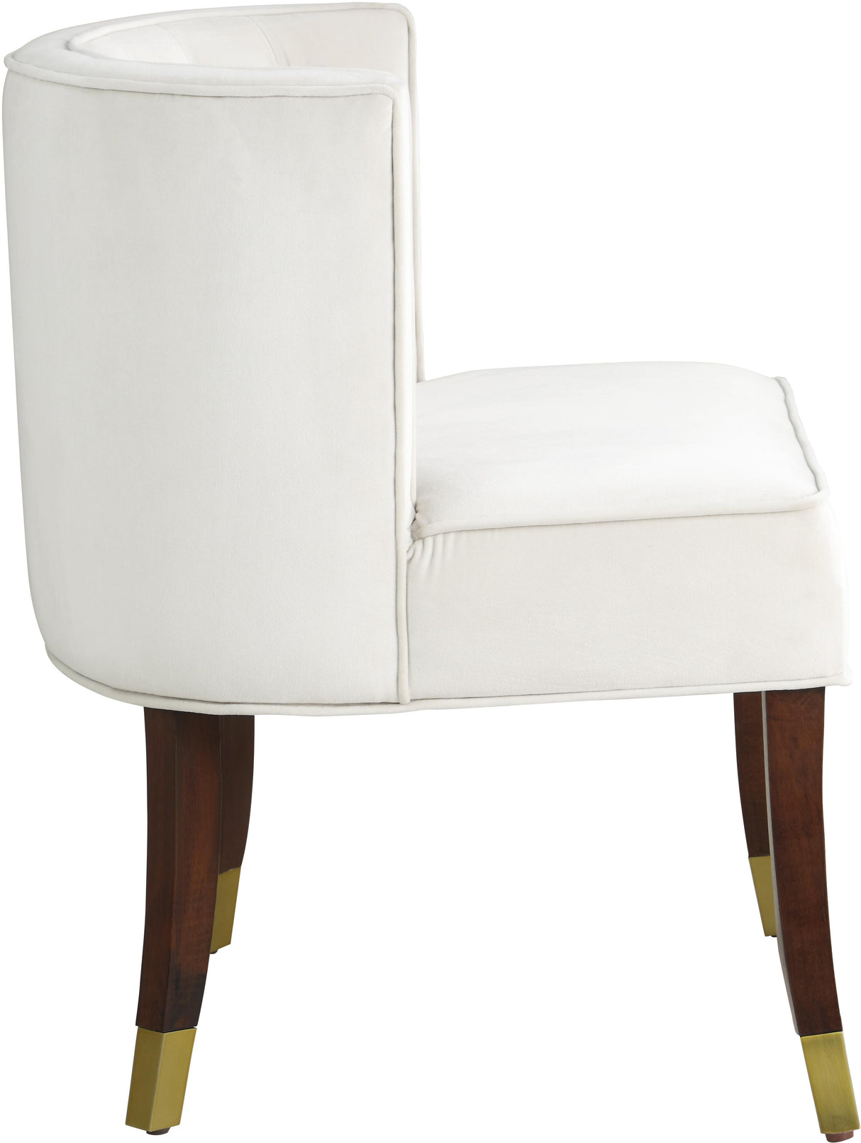 Perry Cream Velvet Dining Chair - galleria furniture outlet