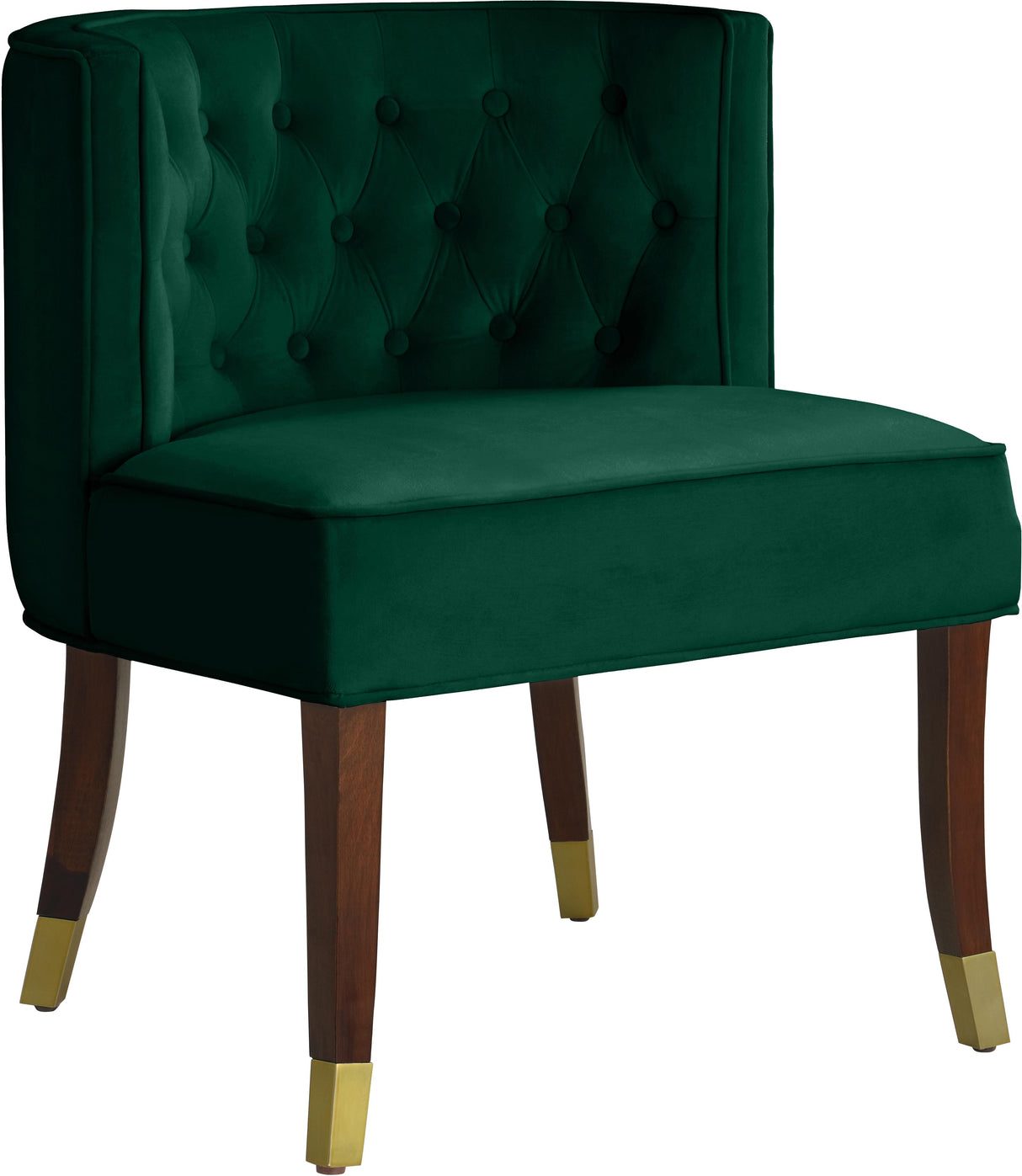 Perry Green Velvet Dining Chair - galleria furniture outlet