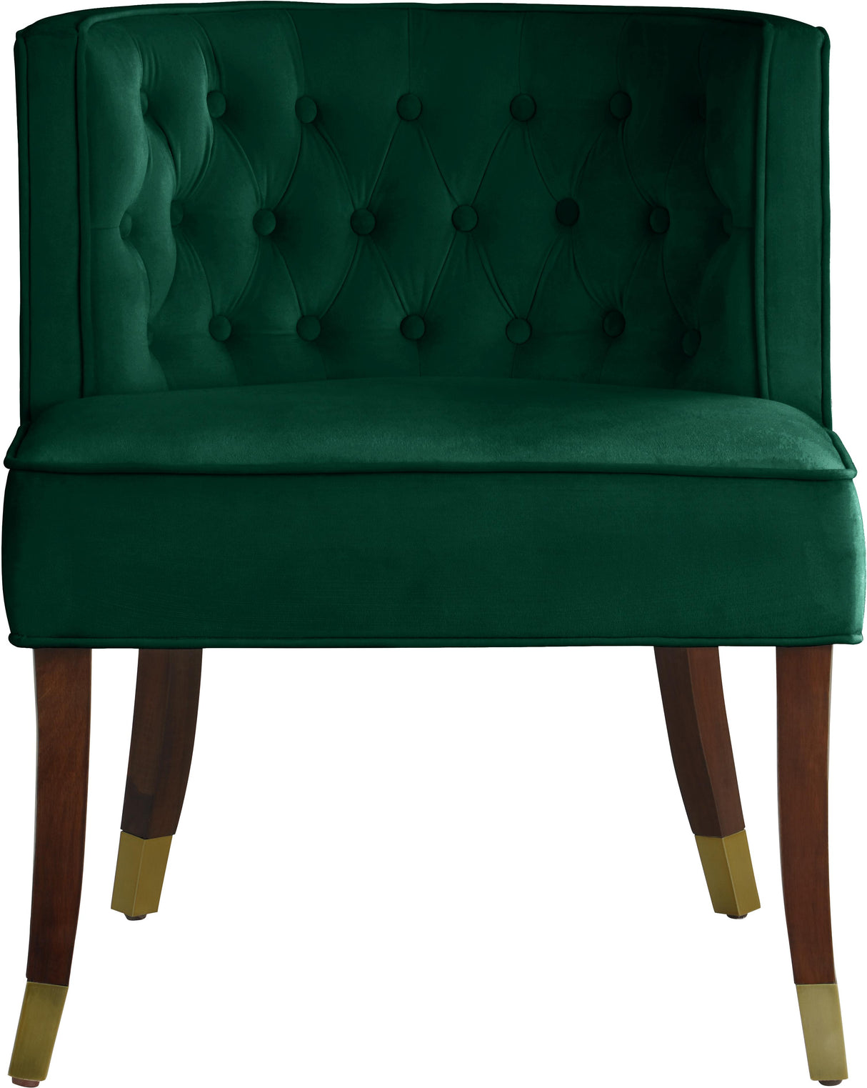 Perry Green Velvet Dining Chair - galleria furniture outlet