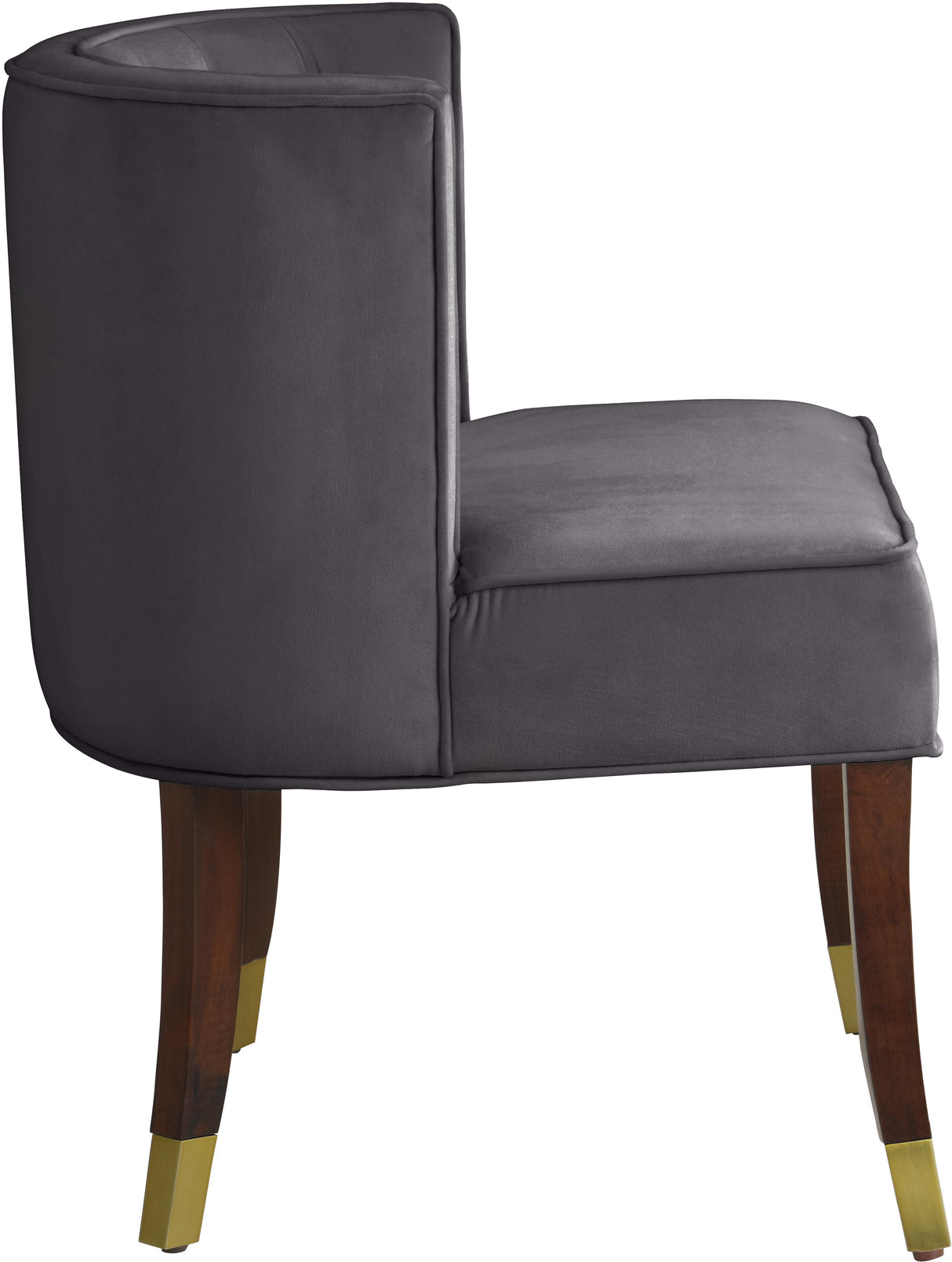 Perry Grey Velvet Dining Chair - galleria furniture outlet