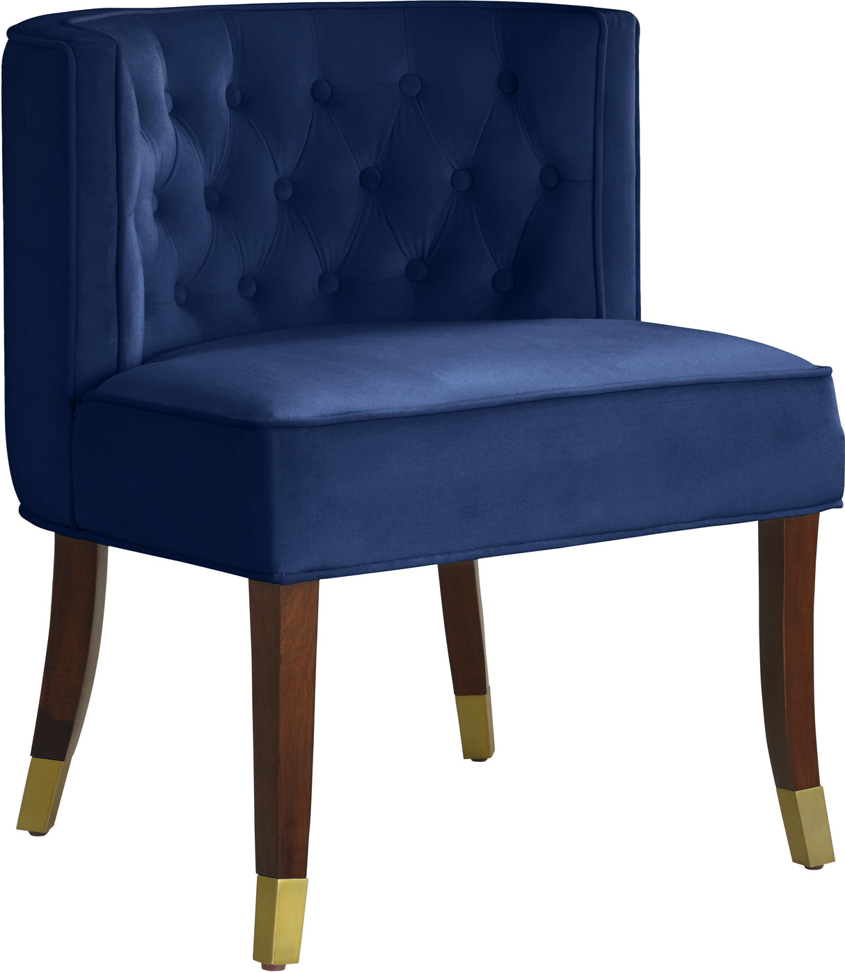 Perry Navy Velvet Dining Chair - galleria furniture outlet