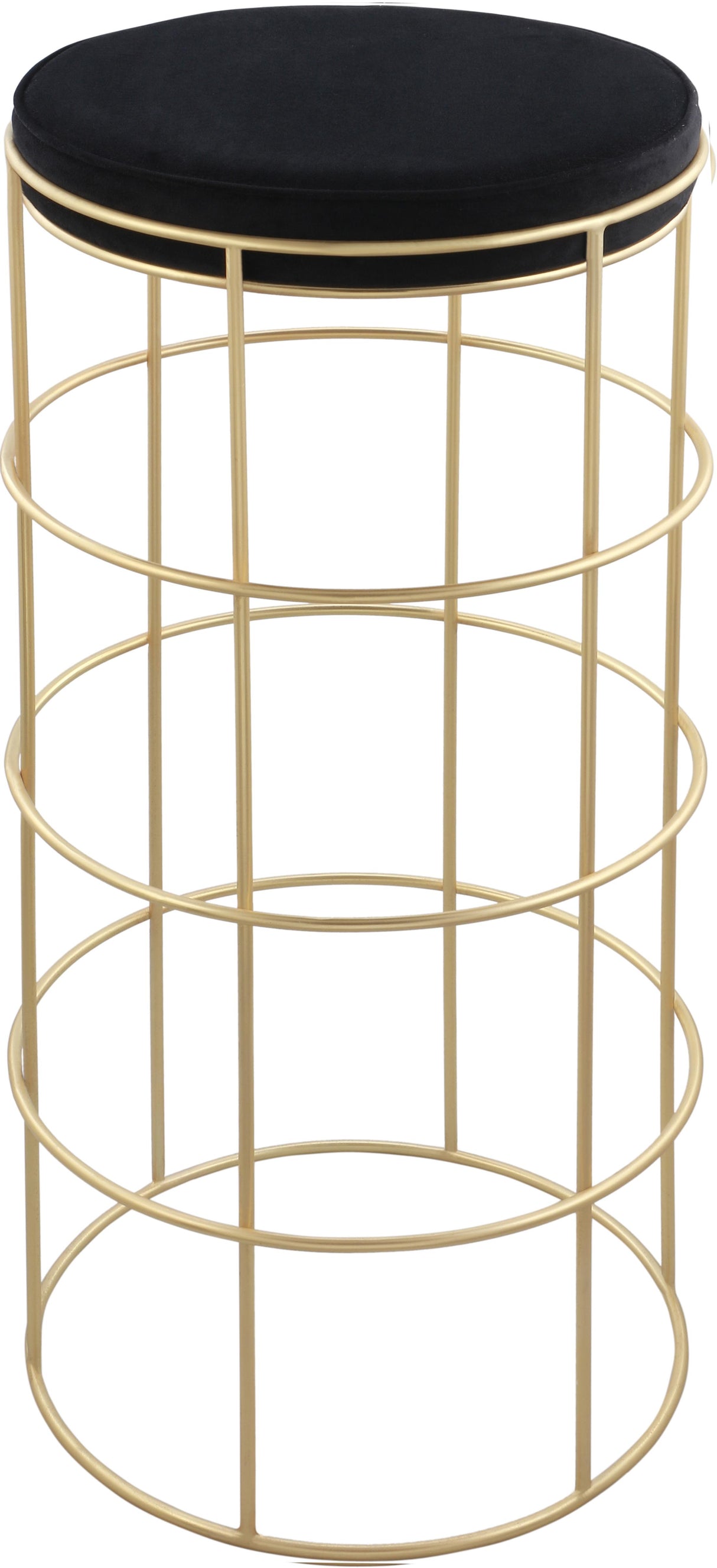 Rebar Black Velvet Bar Stool - galleria furniture outlet