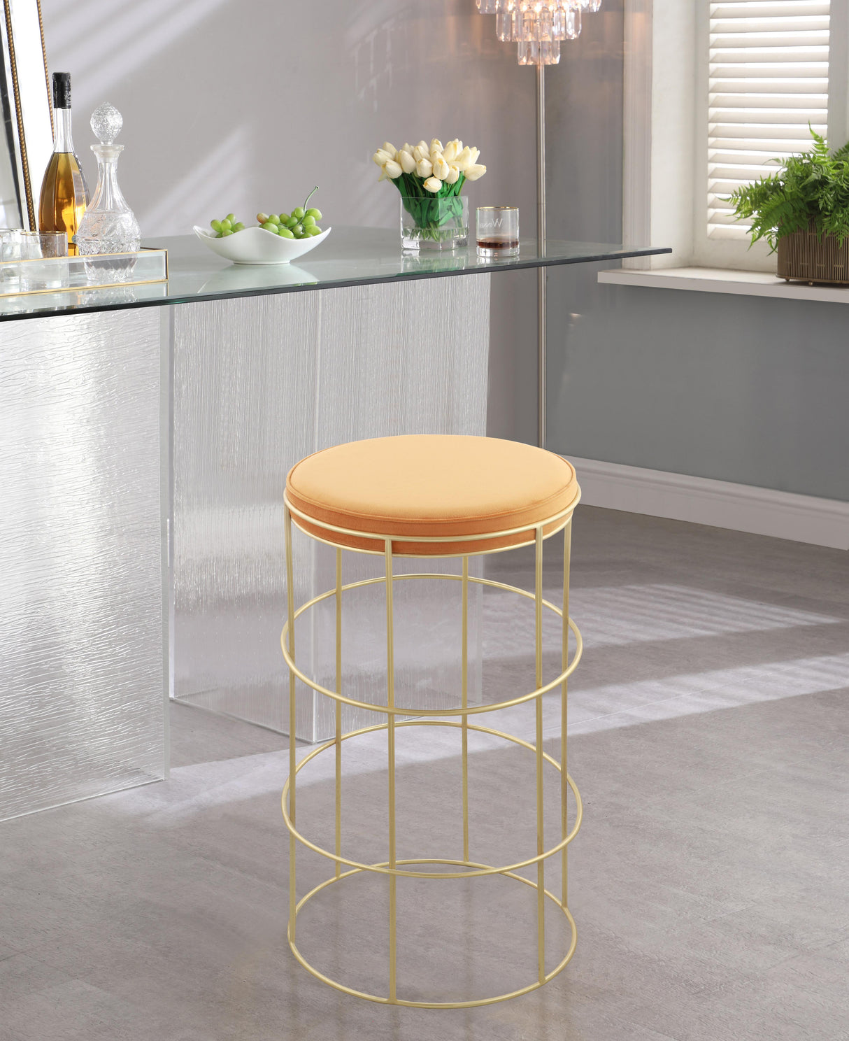 Rebar Mango Velvet Counter Stool - galleria furniture outlet