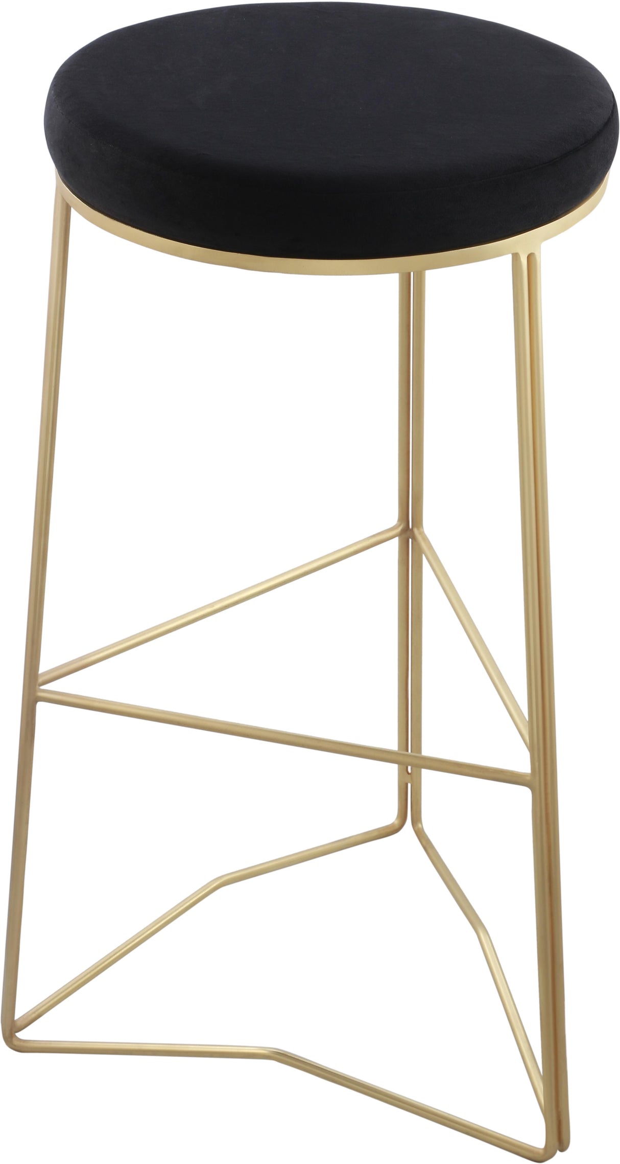 Tres Black Velvet Bar Stool