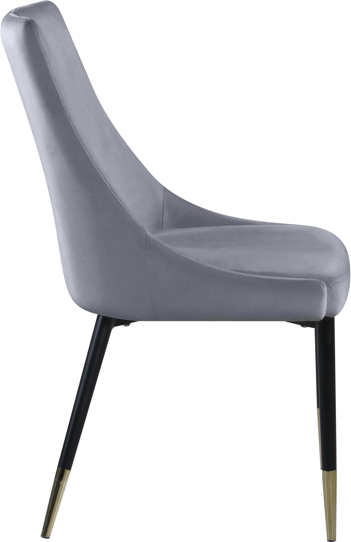 Sleek Grey Velvet Dining Chair - galleria furniture outlet