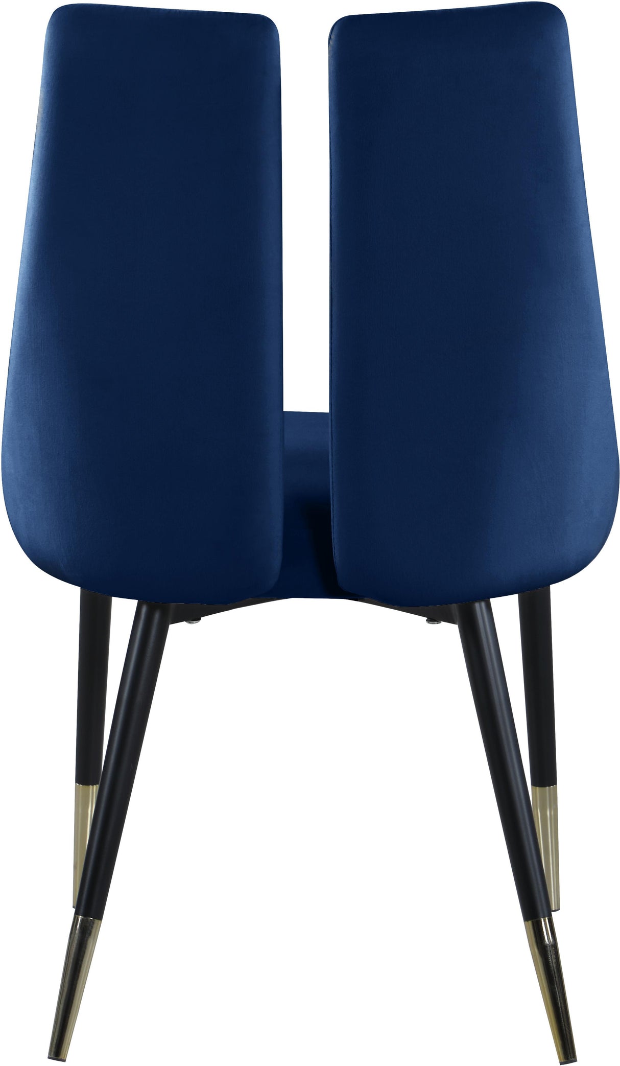 Sleek Navy Velvet Dining Chair - galleria furniture outlet