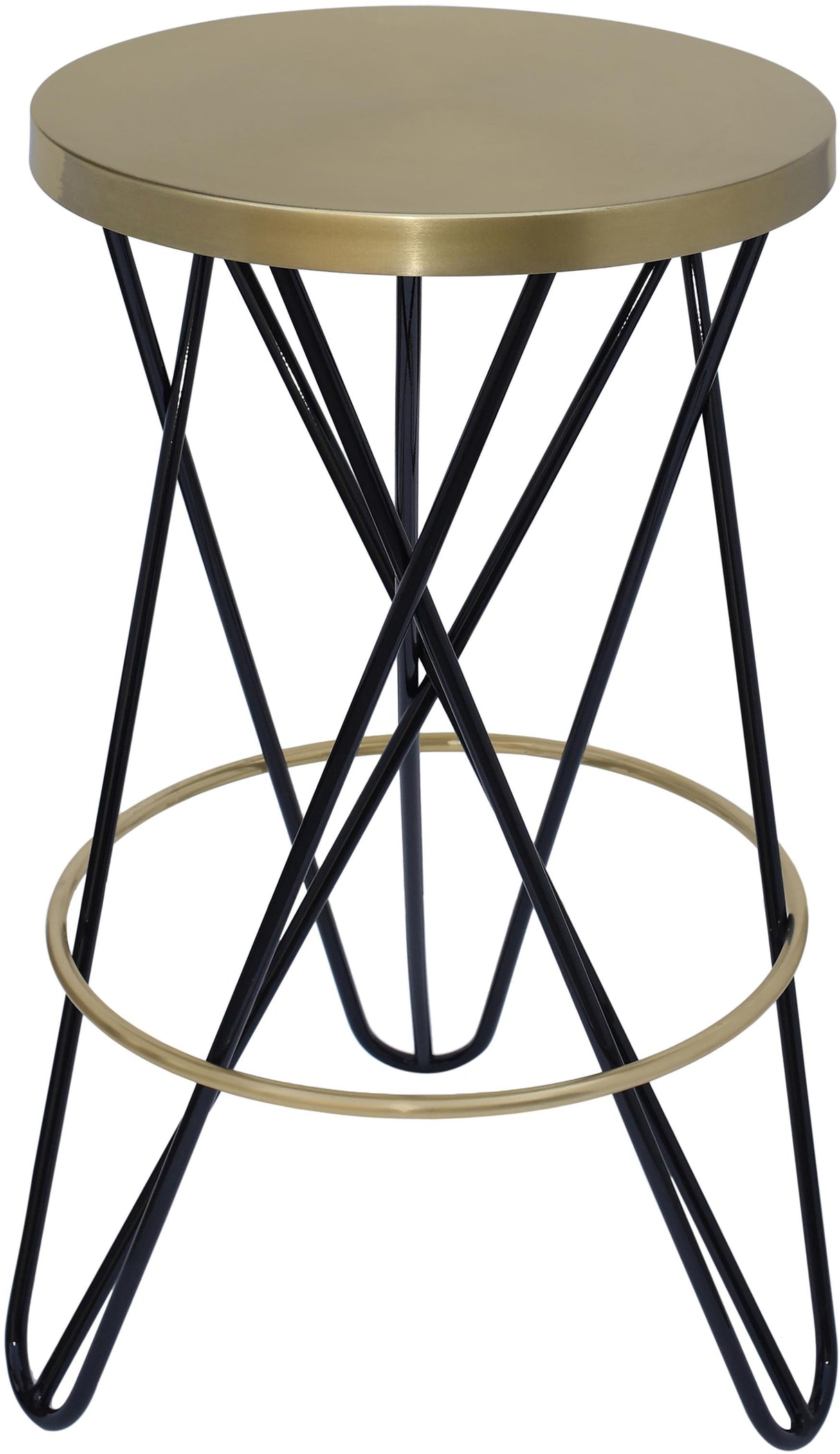 Mercury Black / Gold Counter Stool - galleria furniture outlet