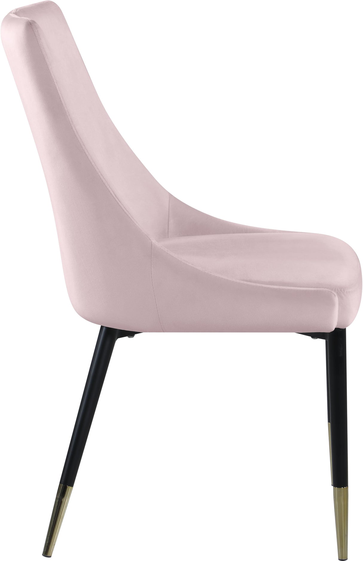 Sleek Pink Velvet Dining Chair - galleria furniture outlet