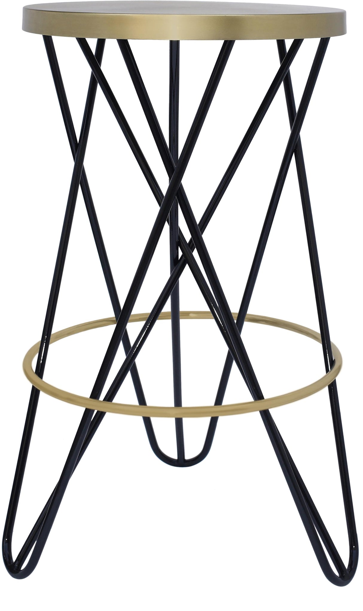 Mercury Black / Gold Counter Stool - galleria furniture outlet
