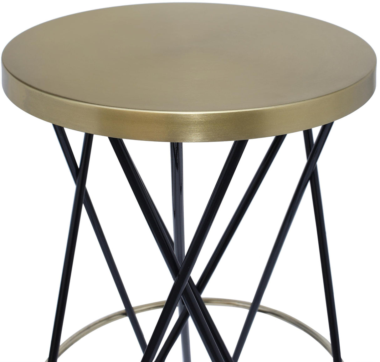 Mercury Black / Gold Counter Stool - galleria furniture outlet
